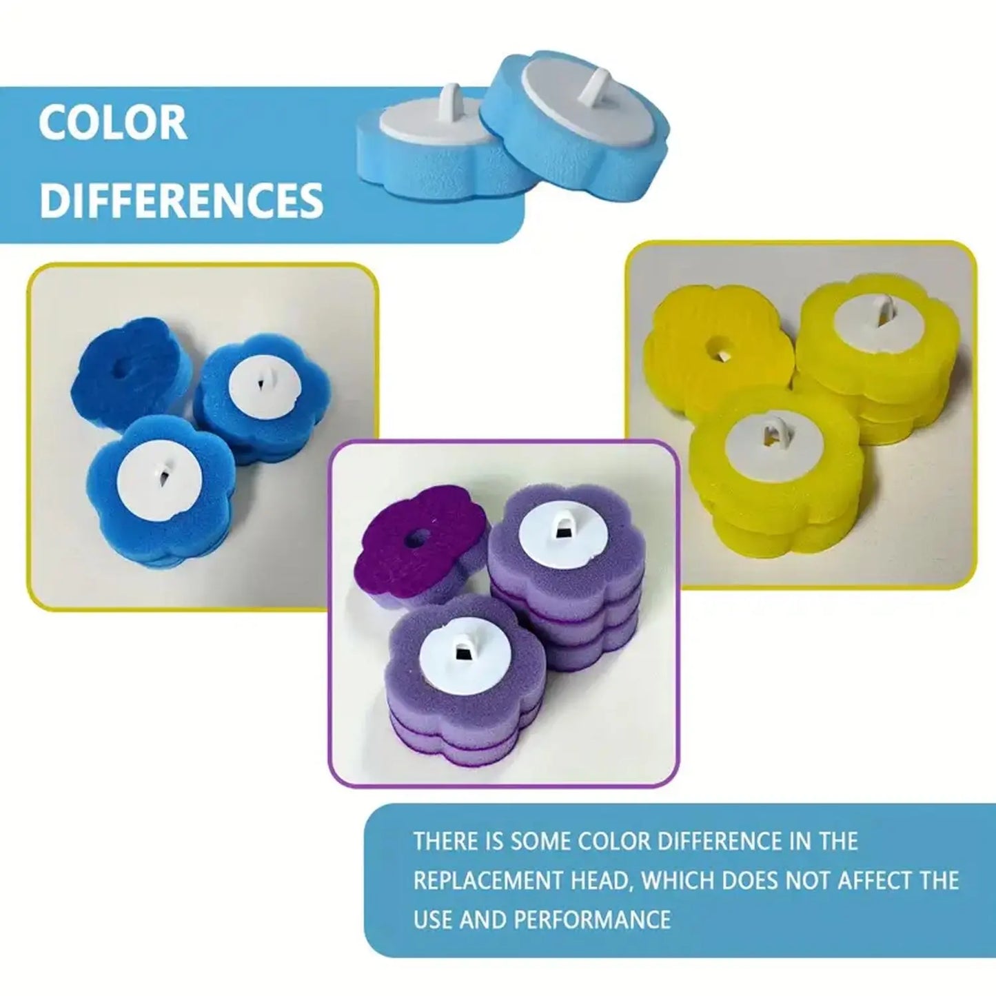 Disposable Toilet Brush Sponge Replacement Head Toilet Cleaning Brush Set No-Dead Decontamination Household Disposable Toilet Brush