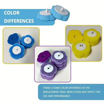 Disposable Toilet Brush Sponge Replacement Head Toilet Cleaning Brush Set No-Dead Decontamination Household Disposable Toilet Brush