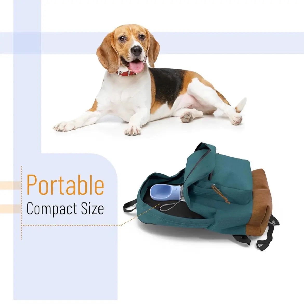 Dog Water Bottle, 550Ml, Portable Dog Water Bottle, Lightweight, Leak Proof