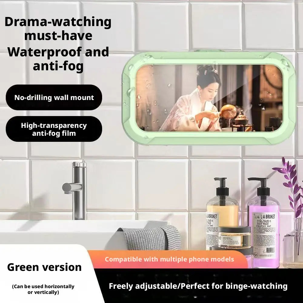 Waterproof Shower Phone Holder – 480° Rotating, Extendable and Adjustable Shower Phone Holder, Waterproof and Anti-Fog Bathroom Wall-Mounted Holder, Suitable for 4–7-Inch Phones