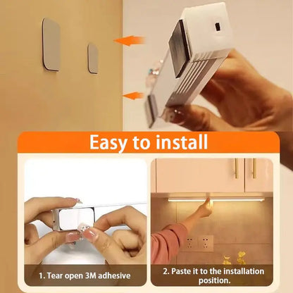 Usb-Rechargeable Wireless Cabinet Light, Smart LED Motion-Sensor Light, Magnetic Self-Adhesive Wardrobe Light, Shelf Lights, Cabinet Lighting, for Dresser, Room and Kitchen Table