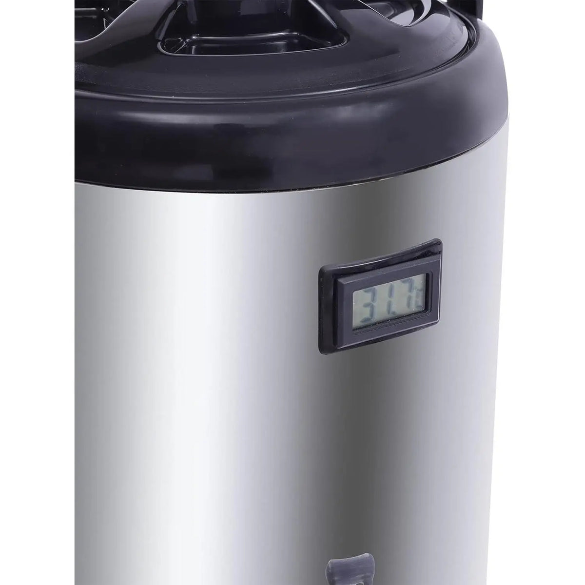 Drink Dispenser, 12L/ 3.17Gal Insulated Beverage Dispenser with Spigot for Hot Tea & Coffee, 304 Stainless Steel Hot &Cold Thermal Drink Dispenser, Portable Airpot Beverage Dispenser for Home Use